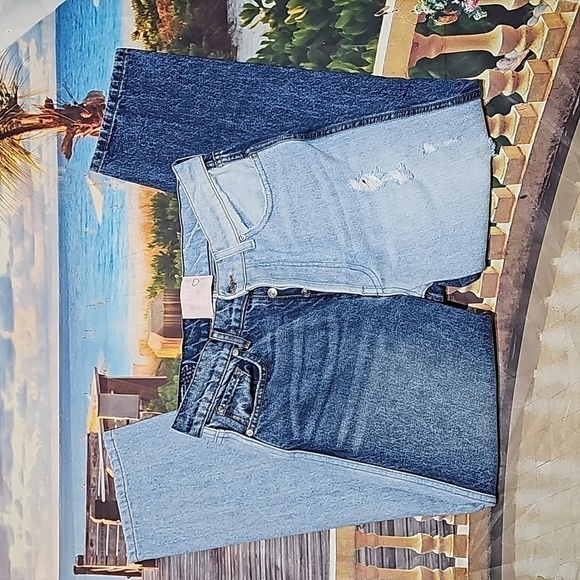 Revice Distressed Button Two Tone Jeans Size 27 - Picture 1 of 9